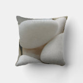 滑らかで白い円形の禅の小石の石造りの写真のクッション クッション (裏面)