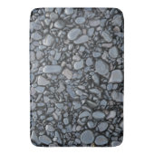 滑らかで黒い光沢がある石 バスマット (正面縦)