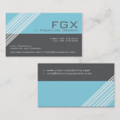 滑らかで、モダンなモノグラムの名刺 名刺 (正面/裏面)