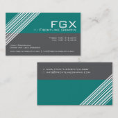 滑らかで、モダンなモノグラムの名刺 名刺 (正面/裏面)