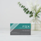 滑らかで、モダンなモノグラムの名刺 名刺 (スタンド正面)