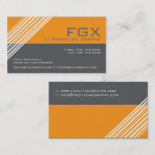 滑らかで、モダンなモノグラムの名刺 名刺 (正面/裏面)