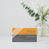 滑らかで、モダンなモノグラムの名刺 名刺 (スタンド正面)