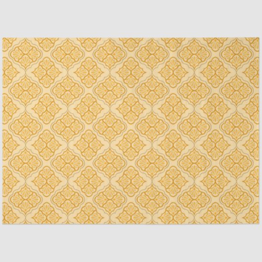 滑らかなアラベスク – ハニーニュートラル幾何学模様 薄葉紙 (正面)