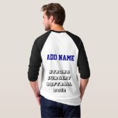 滑らかなオペレータソフトボールの人 Tシャツ (裏面フル)