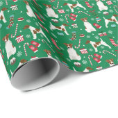 滑らかなキツネテリアのクリスマスギフトラップ ラッピングペーパー (ロールコーナー)