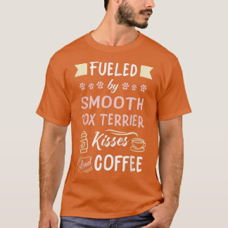 滑らかなキツネテリアキスとコーヒーTシャツ Tシャツ