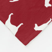 滑らかなキツネテリア犬シルエットのパターン フリースブランケット (角)