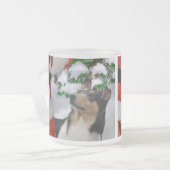 滑らかなクリスマスの贈り物 フロストグラスマグカップ (正面左)