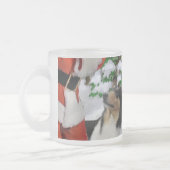 滑らかなクリスマスの贈り物 フロストグラスマグカップ (左)