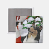 滑らかなクリスマスの贈り物 マグネット (正面/裏面)