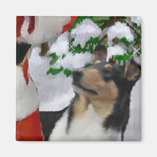 滑らかなクリスマスの贈り物 マグネット (正面)