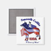 滑らかなコリーの贈り物 マグネット (正面/裏面)