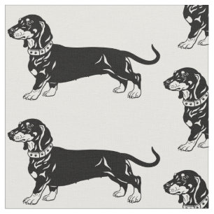 滑らかなダシュナー犬 ファブリック
