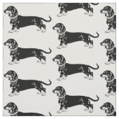 滑らかなダシュナー犬 ファブリック (見本)