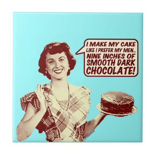 滑らかなダークチョコレート9インチ タイル (正面)