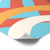 滑らかなテクスチャの面白いハート ポスター (角)