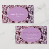 滑らかなデザイン、紫エレガント 名刺 (正面/裏面)