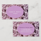 滑らかなデザイン、紫エレガント 名刺 (正面/裏面)