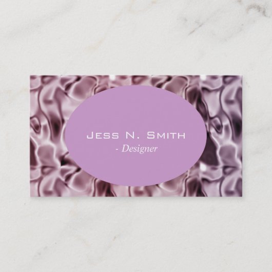 滑らかなデザイン、紫エレガント 名刺 (正面)