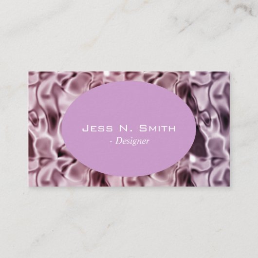 滑らかなデザイン、紫エレガント 名刺 (正面)