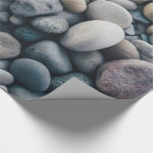 滑らかなビーチ小石 ラッピングペーパー (角)