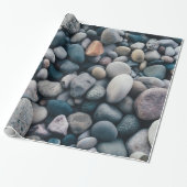 滑らかなビーチ小石 ラッピングペーパー (アンロールド)