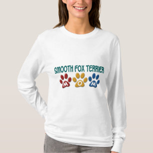 滑らかなフォックステリア犬のお母さんの足のプリント1 Tシャツ