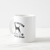 滑らかなフォックステリア犬犬の品種デザイン コーヒーマグカップ (正面左)