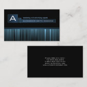 滑らかなモノグラムの名刺 名刺 (正面/裏面)