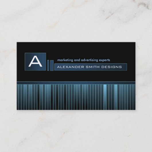 滑らかなモノグラムの名刺 名刺 (正面)