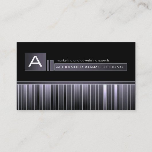 滑らかなモノグラムの名刺 名刺 (正面)