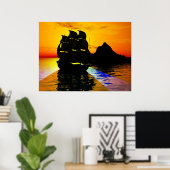 滑らかな帆走 ポスター (ホームオフィス)