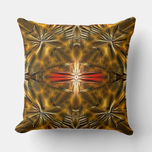 滑らかな彫り付け投薬を持つ抽象芸術の黄金の形 クッション (正面)