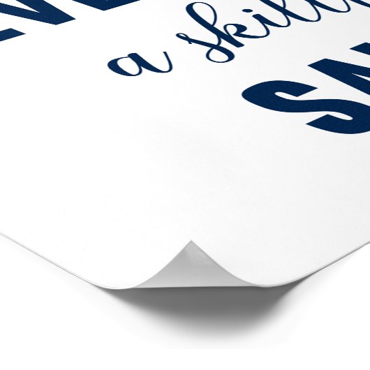 滑らかな海は熟練した船乗りのプリントを作らなかった ポスター (角)