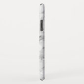 滑らかな白と濃い灰色の大理石 Case-Mate iPhoneケース (裏面/右)