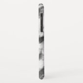 滑らかな白と濃い灰色の大理石 Case-Mate iPhoneケース (裏面/左)