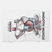 滑らかな筋肉の内側(灰色の解剖学的ハート) キッチンタオル (横)