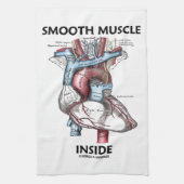 滑らかな筋肉の内側(灰色の解剖学的ハート) キッチンタオル (縦)