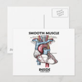 滑らかな筋肉の内側(灰色の解剖学的ハート) ポストカード (正面/裏面)