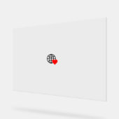 滑らかな線で作成された赤いハートはっきりした記号 アクリルサイン (傾斜)