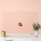 滑らかな線で作成された赤いハートはっきりした記号 アクリルサイン (ウェディング)