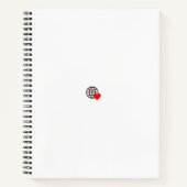 滑らかな線で作成された赤いハートはっきりした記号 ノートブック (正面)