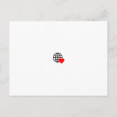 滑らかな線で作成された赤いハートはっきりした記号 ポストカード (正面)