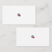 滑らかな線で作成された赤いハートはっきりした記号 名刺 (正面/裏面)