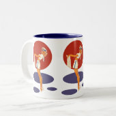 滑らかな航行 ツートーンマグカップ (正面左)