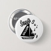 滑らかな航行-知事のためのGILLUM 缶バッジ (正面&裏面)