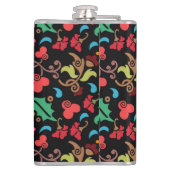 滑らかな色の背景を持つ花のパターン–45673 フラスク (裏面)