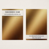 滑らかな金グラデーション箔イヤリングホルダー表示カード (正面&裏面)