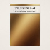滑らかな金グラデーション箔イヤリングホルダー表示カード (正面)